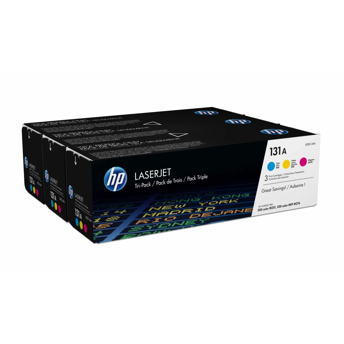 Thumbnail-HP Pack Triplo de Toner LaserJet Original 131A Ciano/Magenta/Amarelo