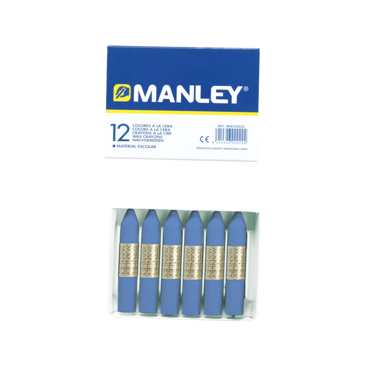 Galery – Lapis de cera manley 12 unidades azul ultramar0