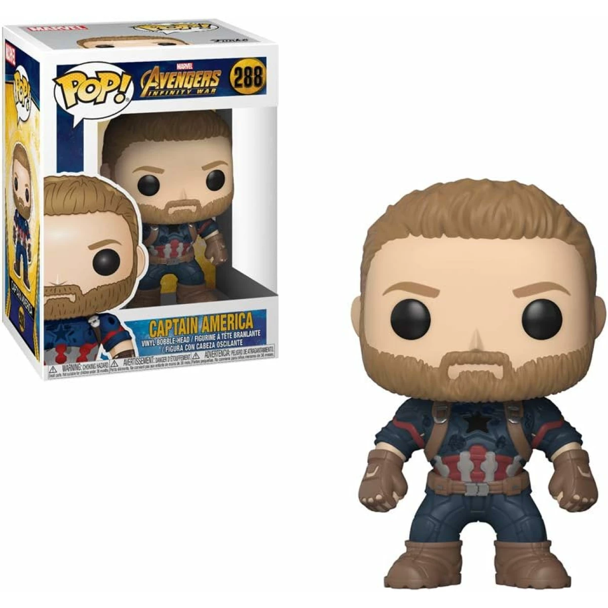 Thumbnail-Funko Pop Marvel Avengers Infinity War Capitão América – Figura de vinil – Altura 9cm aprox.