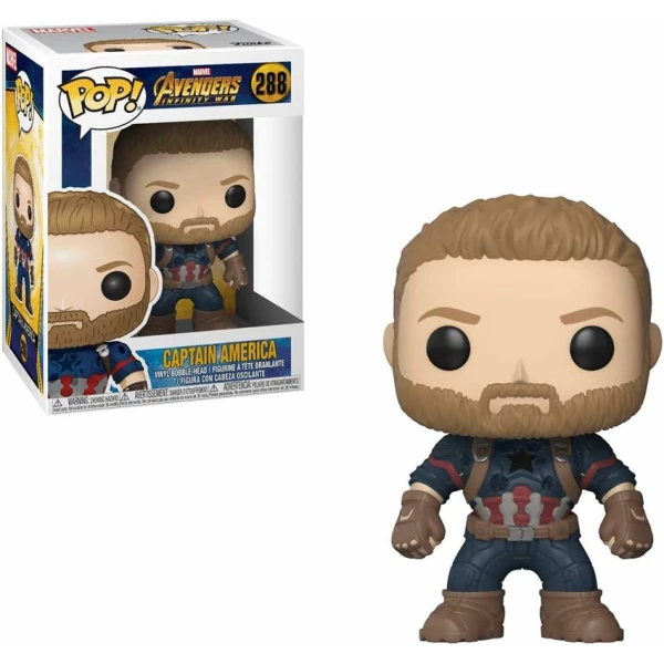 Thumbnail-Funko Pop Marvel Avengers Infinity War Capitão América – Figura de vinil – Altura 9cm aprox.