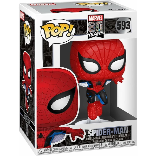 Thumbnail-Funko Pop Marvel Spider-Man 80TH Primeira Aparição – Figura de Vinil – Altura 9cm aprox.