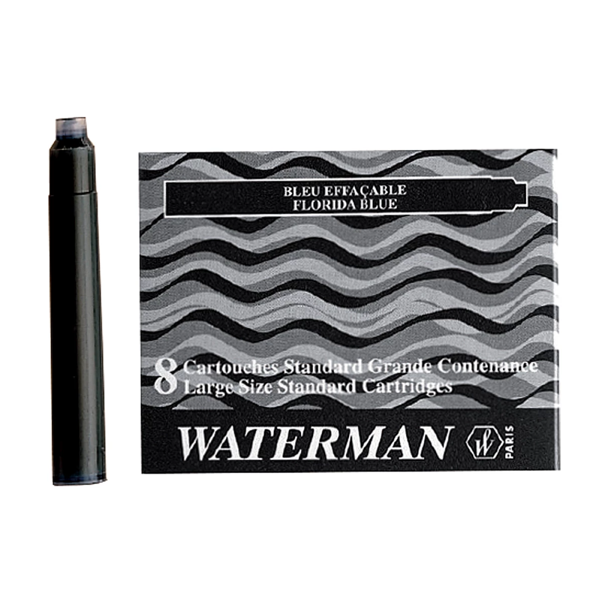 Galery – Tinta waterman azul floridacaixa8 cartuchos largos std.0