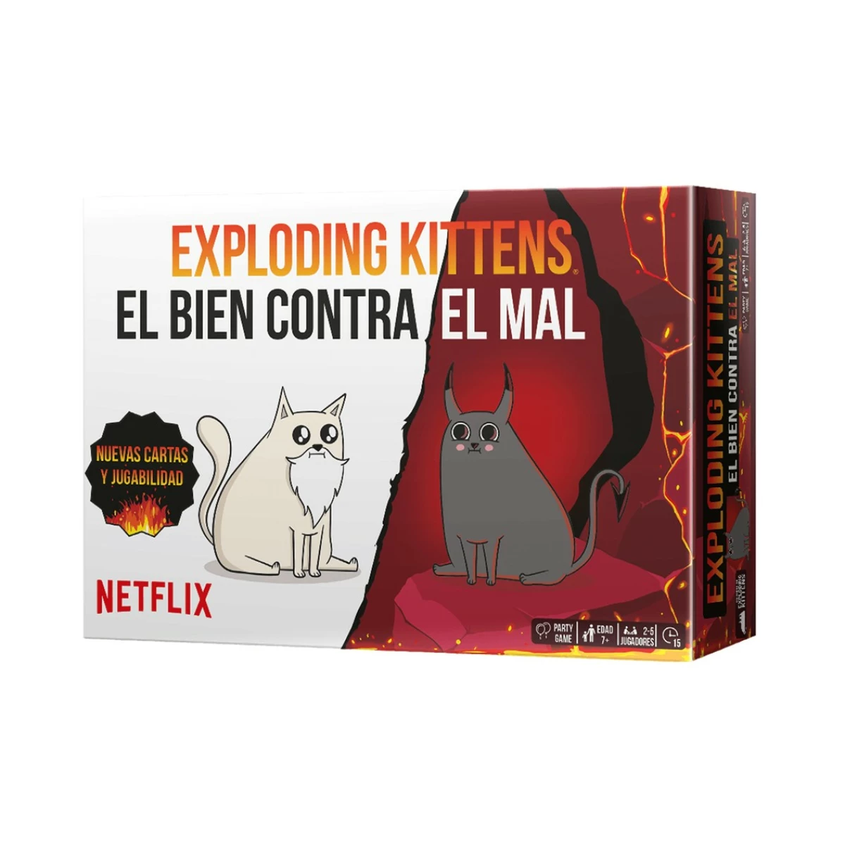 Thumbnail-Exploding Kittens Jogo de Cartas Good versus Evil – Tema Animal/Humor – De 2 a 5 Jogadores – A partir de 7 Anos – Duração 15min. Aproximadamente.