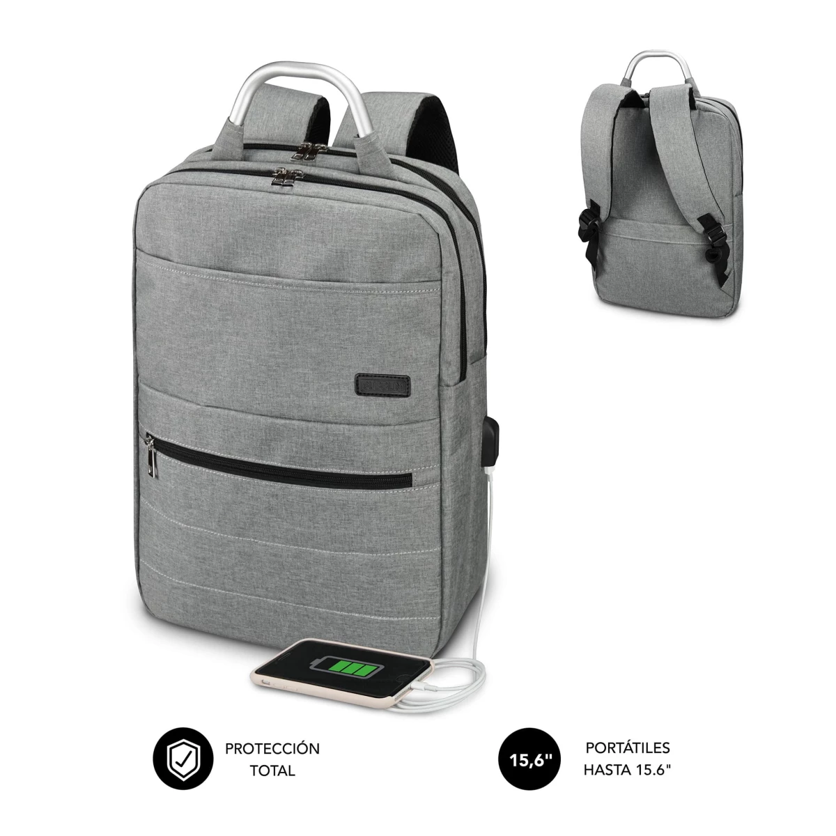 Thumbnail-Subblim Mochila Elite Airpadding – Capacidade para Notebooks de até 15,6″ – Acabamento Externo Resistente à Água – Alças Ergonômicas, Acolchoadas e Ajustáveis – Costas Reforçadas para Maior Conforto – Cor Preta