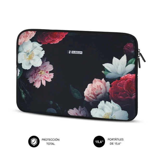 Thumbnail-Capa de neoprene Subblim Trendy – Espessura 3Mm – Resistência a choques e quedas – Flores coloridas