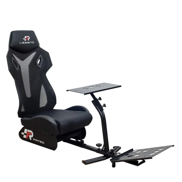 Thumbnail-FR-TEC Racing Seat Legend Racing Seat Legend – Assento de alta competição – Encosto Premium 92cm – Base do volante 45×22 – Adaptabilidade em comprimento, altura e inclinação – Base do pedal ajustável – Cor preta