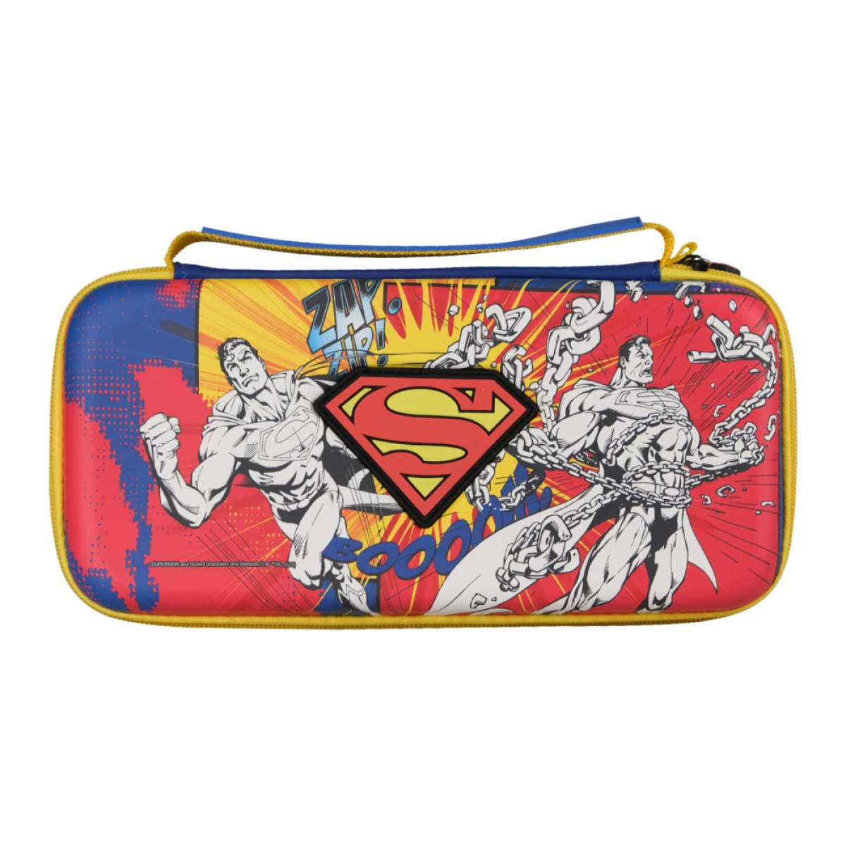 Thumbnail-Bolsa Superman Premium FR-TEC para Nintendo Switch – Compatível com todos os modelos – Estojo de alta qualidade com suporte integrado – Inclui caixa de 4 jogos – Material interno protetor de veludo – Várias cores