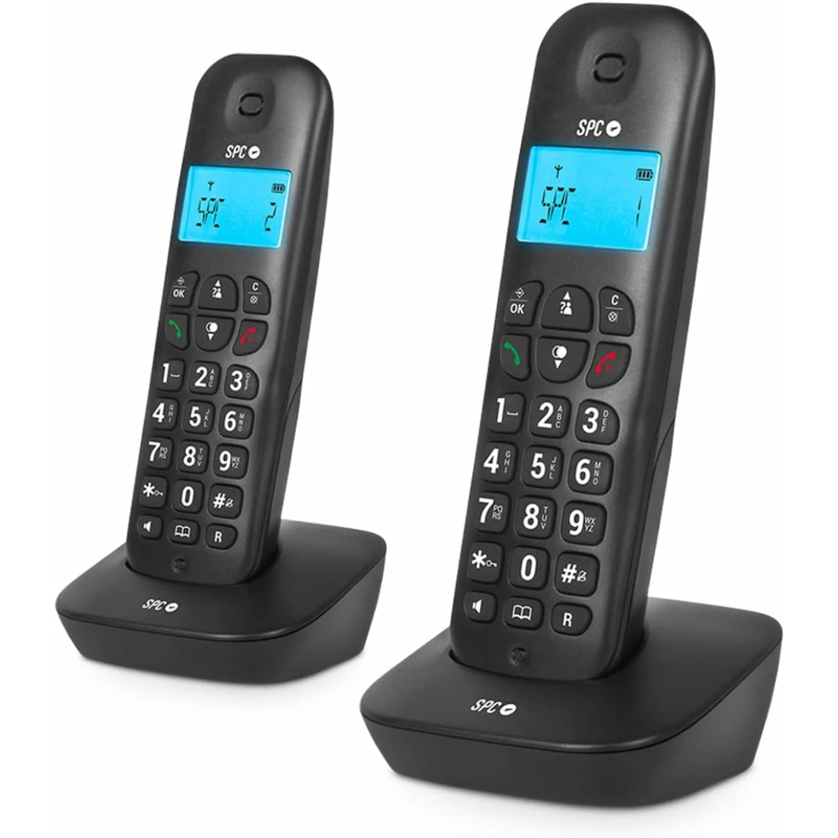 Thumbnail-Telefone com fio SPC Air Pro Duo – Tela retroiluminada de 35x22mm – Identificador de chamadas – Conexão de rede telefônica – Conferência de três vias – Modo mudo – Mãos livres – Ecológico – Cor preta