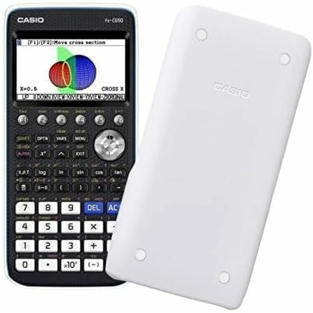 Thumbnail-Calculadora científica gráfica 3D Casio FX-CG50 – Tela colorida de 8 linhas – Gráficos 3D, dinâmica, estatísticas – Alimentada por bateria