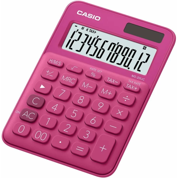 Thumbnail-Calculadora casio ms-20uc-rd secretaria 12 digitos tax +/- cor fucsia