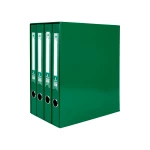 Galery – Modulo de 4 pastas de arquivo liderpapel 2 aneis folio lombada 35 mm verde0