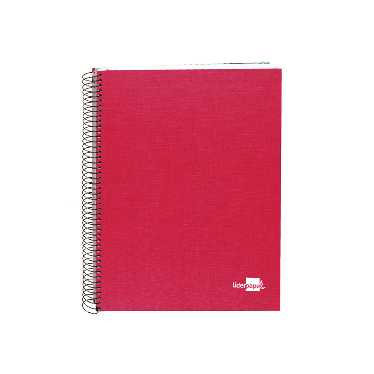 Galery – Caderno espiral liderpapel a5 micro papercoat capa forrada 140 f 75 gr quadricula 5mm 5 bandas 6 furos vermelho0