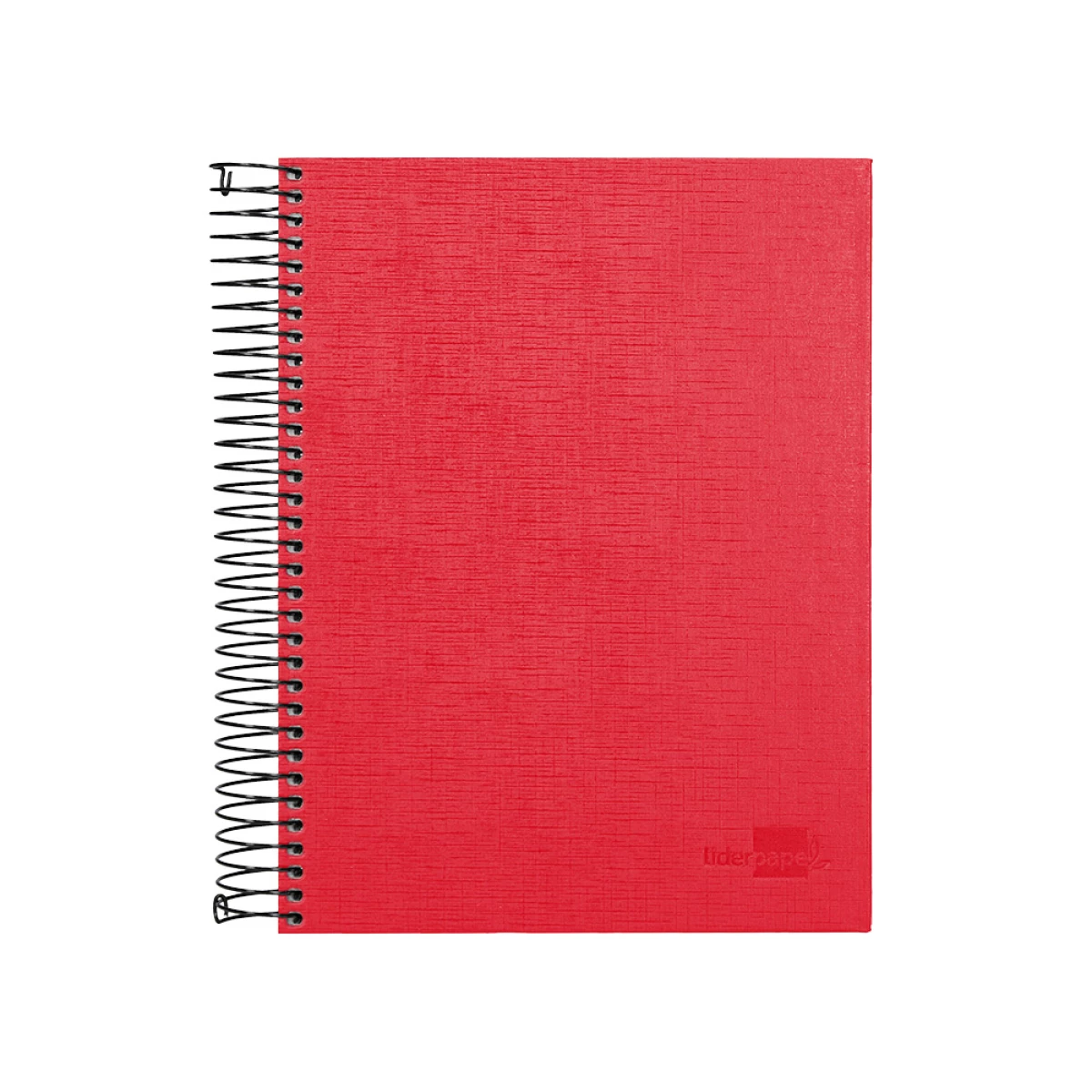 Galery – Caderno espiral liderpapel a5 micro papercoat capa forrada 140 f 75 gr quadricula 5mm 5 bandas 6 furos vermelho0