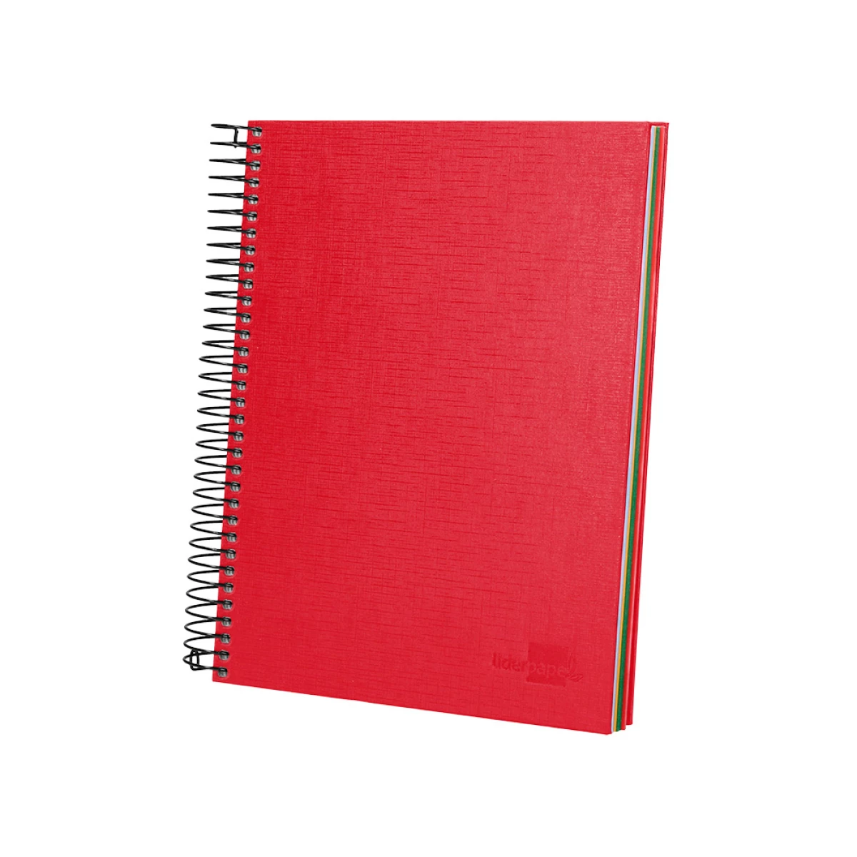 Galery – Caderno espiral liderpapel a5 micro papercoat capa forrada 140 f 75 gr quadricula 5mm 5 bandas 6 furos vermelho0