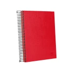 Galery – Caderno espiral liderpapel a5 micro papercoat capa forrada 140 f 75 gr quadricula 5mm 5 bandas 6 furos vermelho0