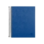 Galery – Caderno espiral liderpapel a5 micro papercoat capa forrada 140 f 75 gr quadricula 5mm 5 bandas 6 furos azul0