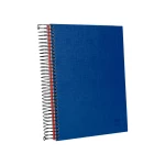 Galery – Caderno espiral liderpapel a5 micro papercoat capa forrada 140 f 75 gr quadricula 5mm 5 bandas 6 furos azul0