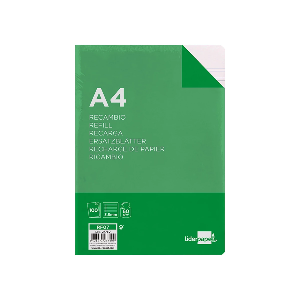 Galery – Recarga liderpapel folio 100 f 4tf-09 2 linhas pauta larga 4 -4 furos com margem0