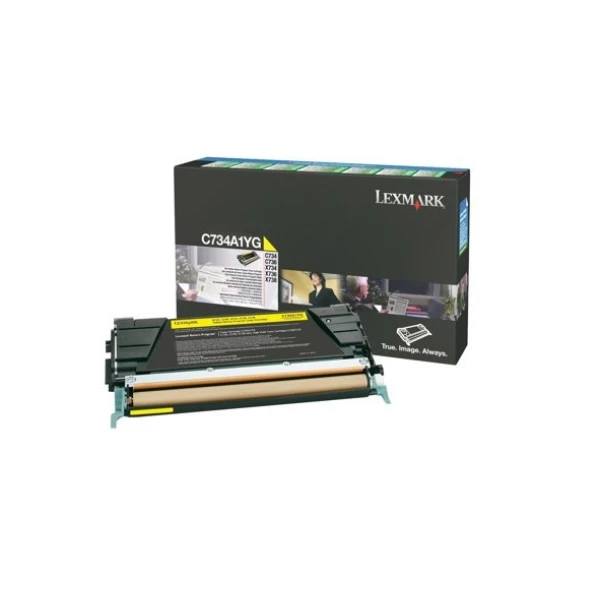 Thumbnail-Lexmark C734A1YG toner 1 unidade(s) Original Amarelo