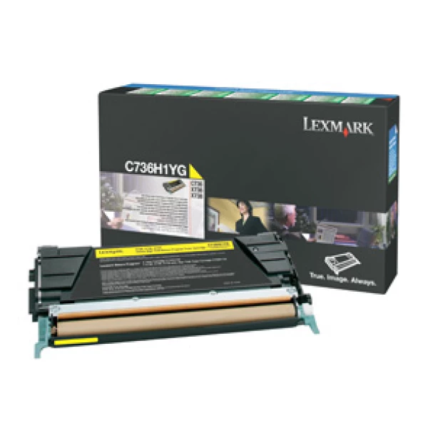 Thumbnail-Lexmark C736H1YG toner 1 unidade(s) Original Amarelo