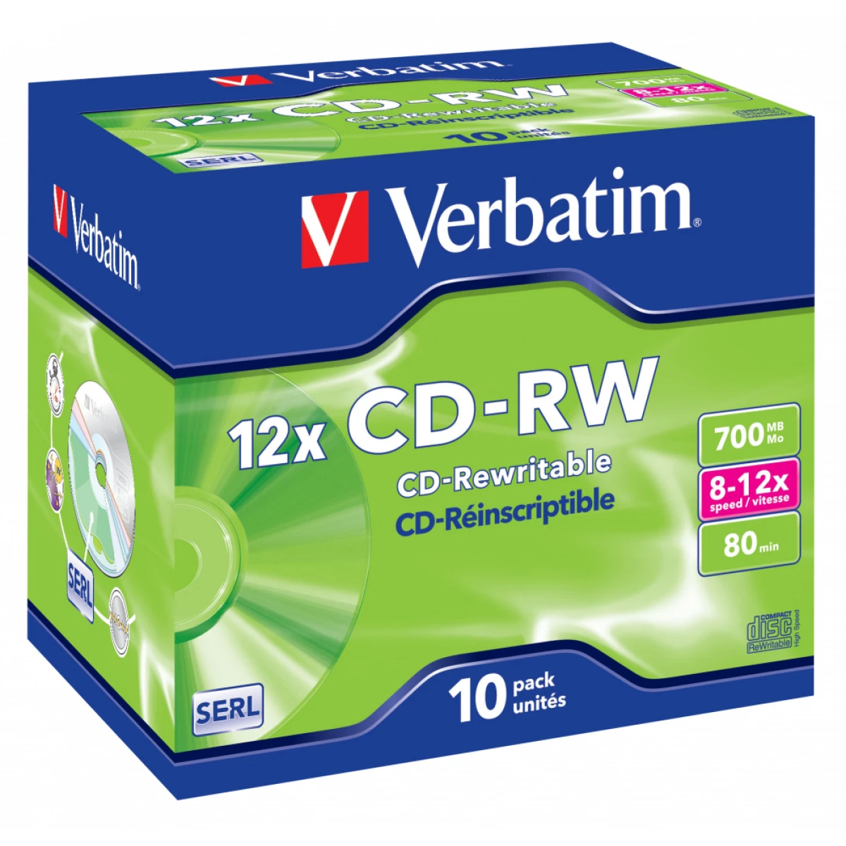 Thumbnail-Verbatim CD-RW 12x 700 MB 10 unidade(s)