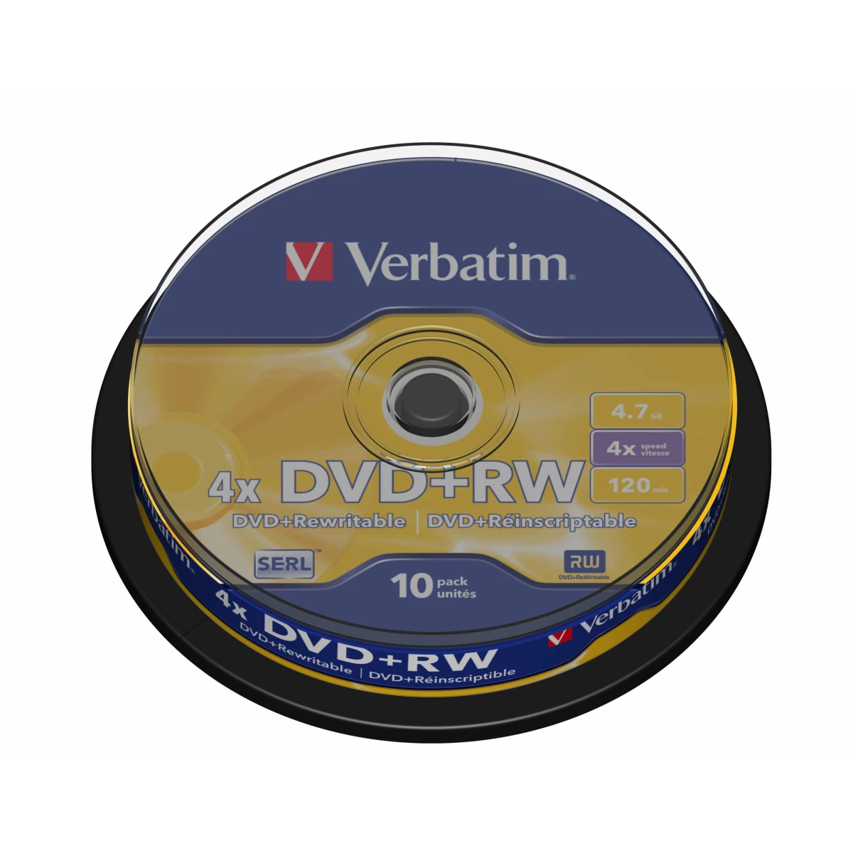 Thumbnail-Verbatim DVD+RW Matt Silver 4,7 GB 10 unidade(s)