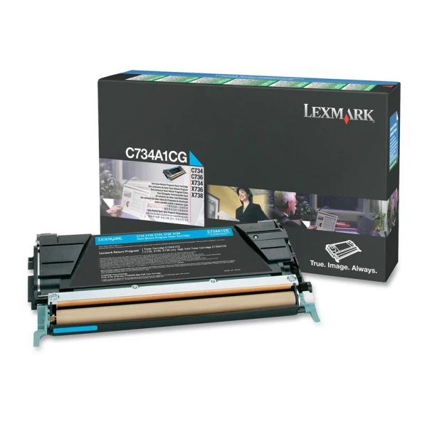 Thumbnail-Lexmark C734A1CG toner 1 unidade(s) Original Ciano