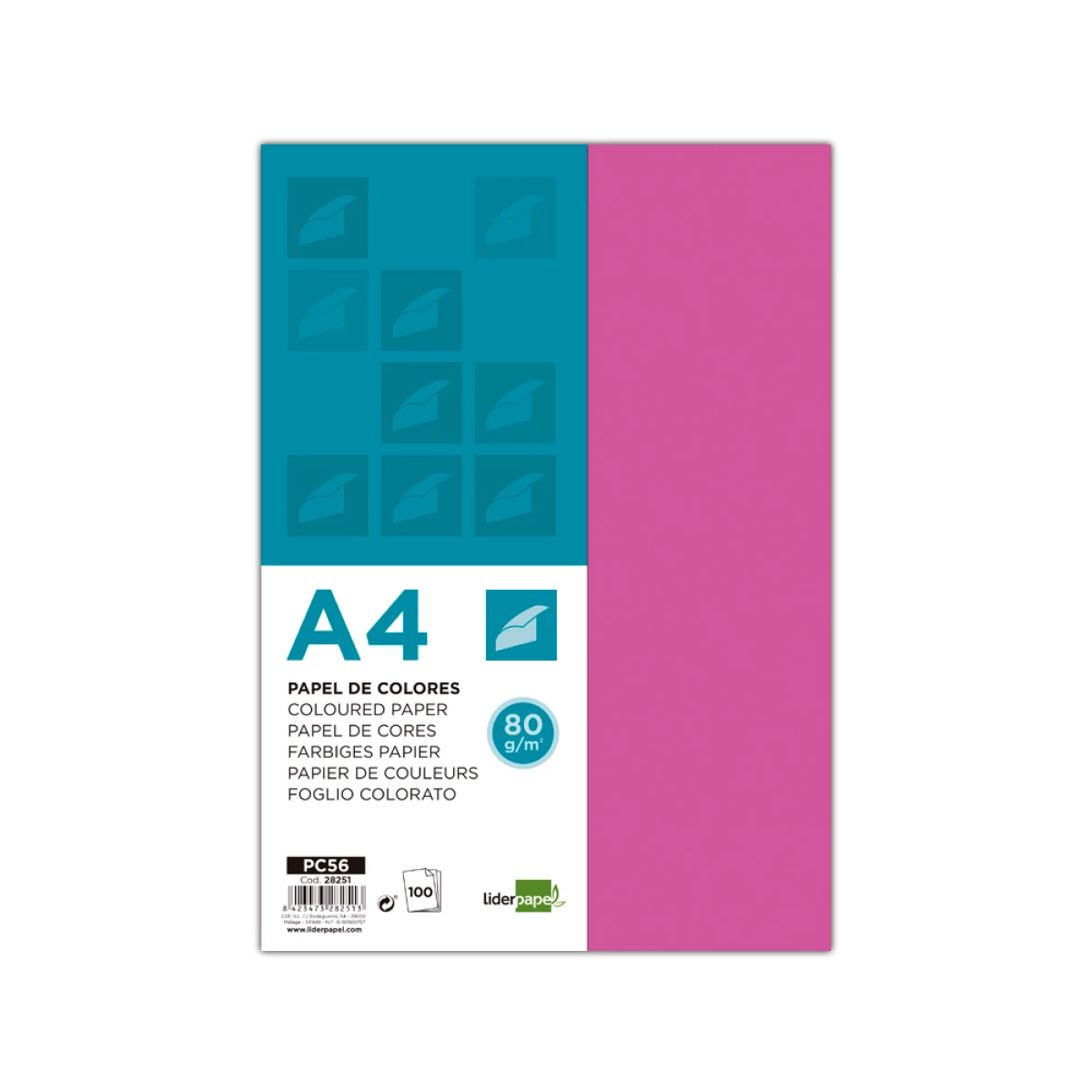 Galery – Papel de cor liderpapel din a4 80 gr fucsia embalagem de 100 folhas0