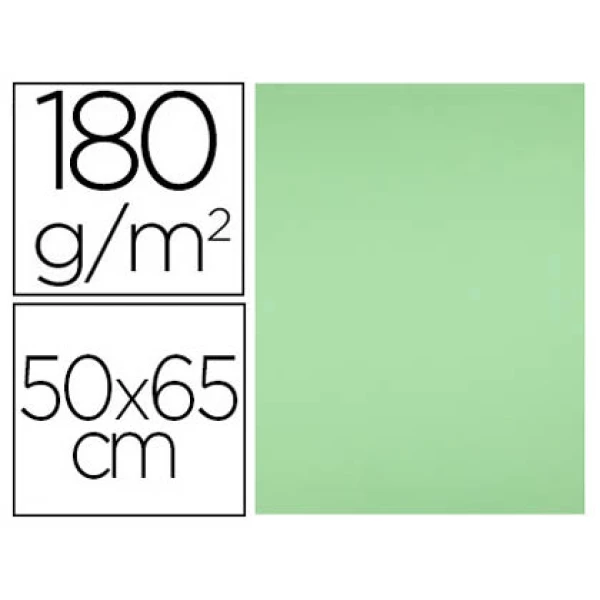 Thumbnail-Cartolina liderpapel 50×65 cm 180 gr verde pistacho – 5 unidades