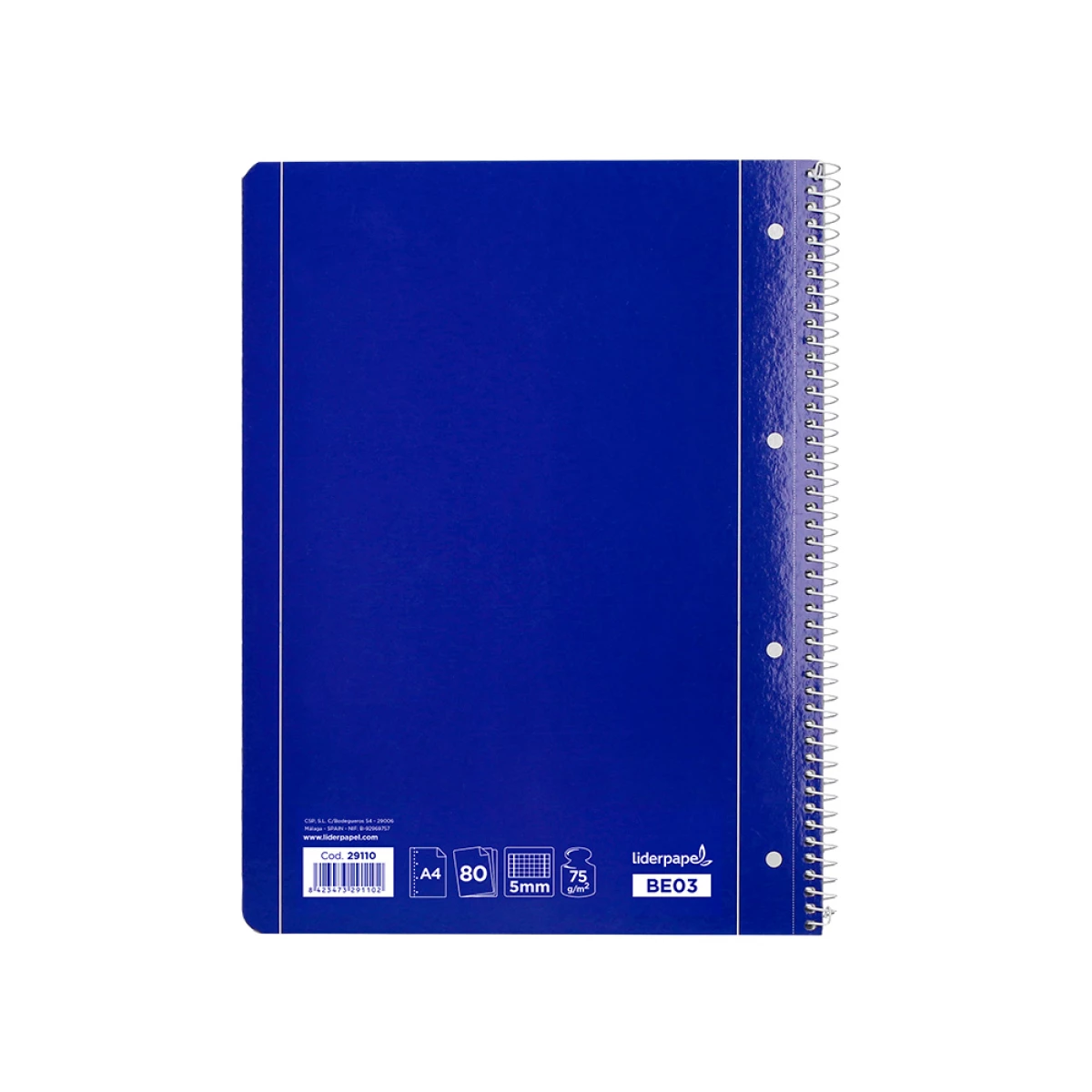 Galery – Caderno espiral liderpapel capa azul 80 f din a4 quadriculado0