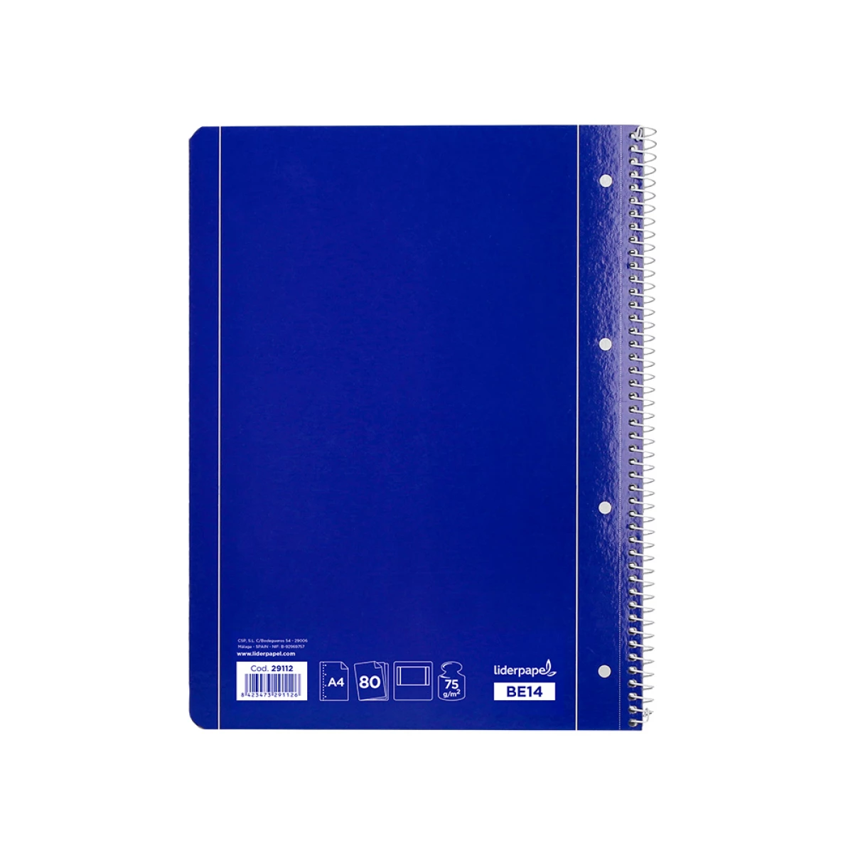 Galery – Caderno espiral liderpapel capa azul 80 f din a4 liso0