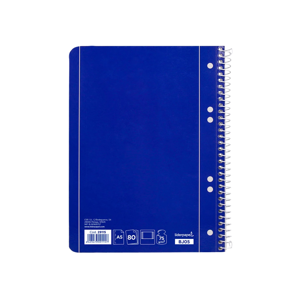 Galery – Caderno espiral liderpapel capa azul 80 f din a5 liso0