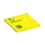 Galery – Bloco de notas adesivas q-connect amarelo fluorescente 76 x 76 mm com 80 folhas0