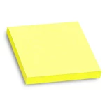 Galery – Bloco de notas adesivas q-connect amarelo fluorescente 76 x 76 mm com 80 folhas0