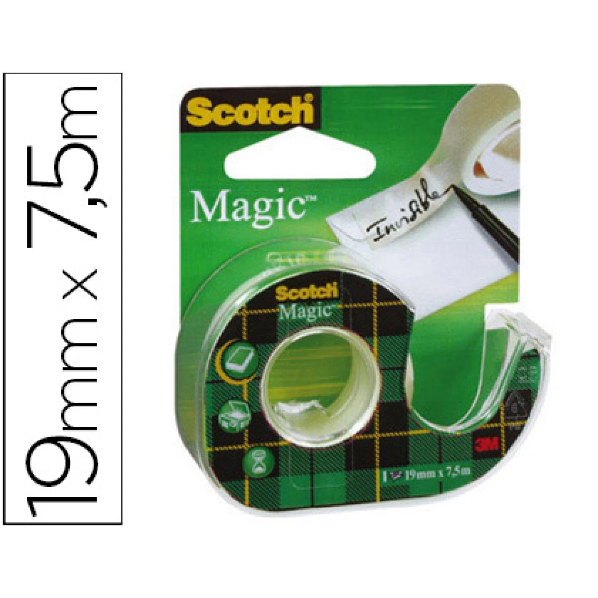 Thumbnail-Fita adesiva scotch magic 7,5x19mm em desenrolador