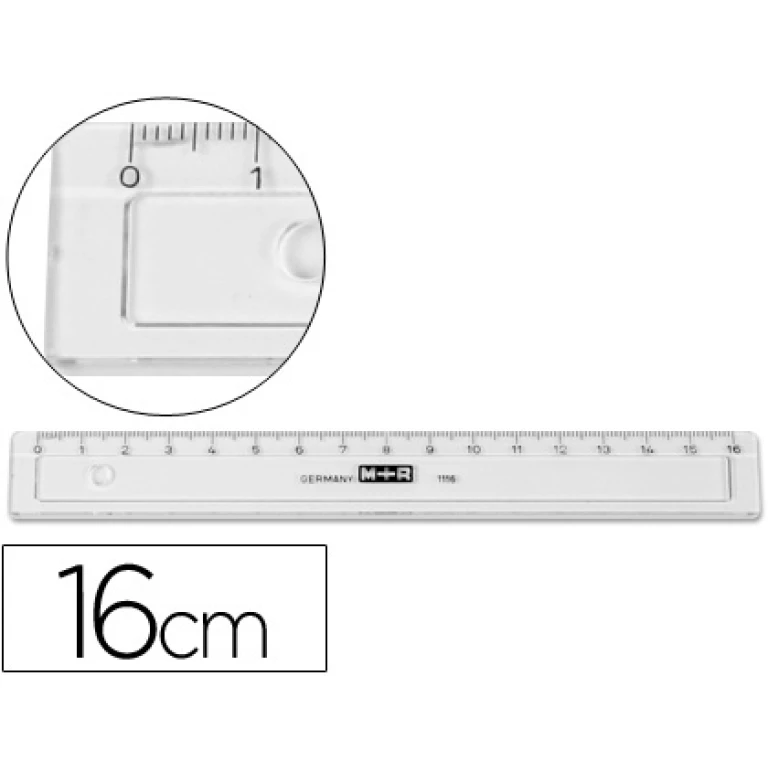 Thumbnail-Regua m+r plastico cinza 16 cm