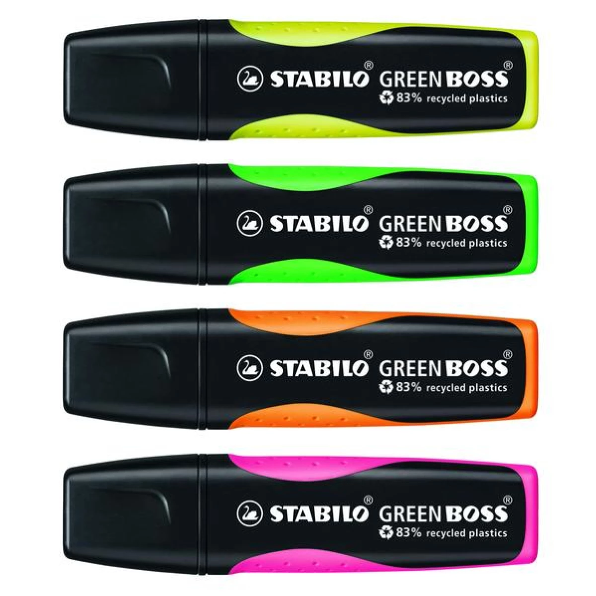 Galery – STABILO Green Boss marcador 4 unidade(s) Ponta de cinzel Verde, Laranja, Rosa, Amarelo0