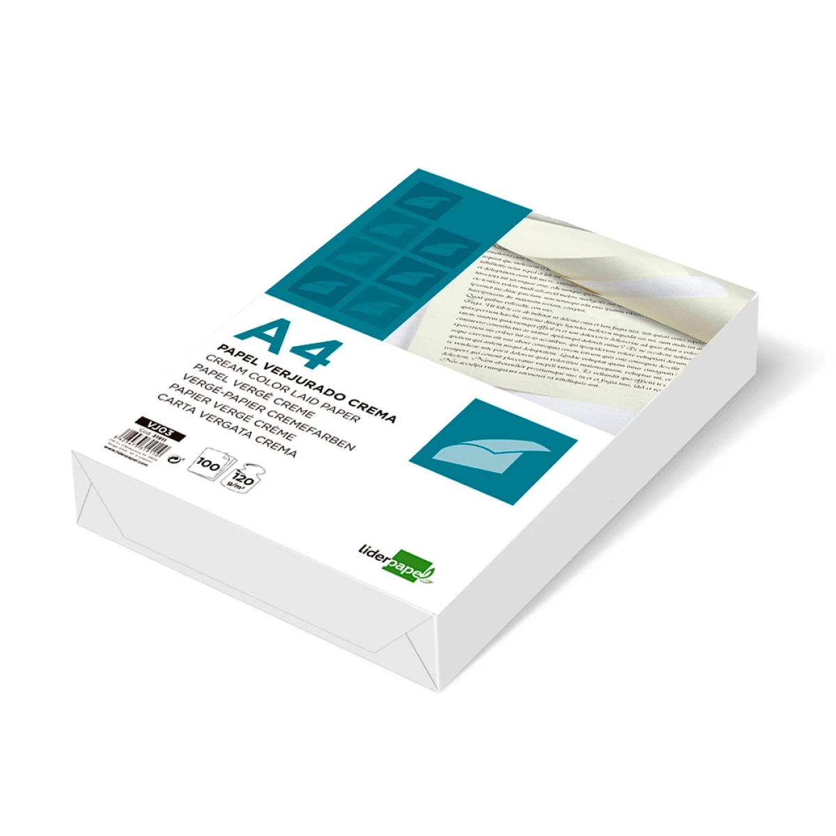 Galery – Papel verge liderpapel din a4 120 gr creme embalagem de 100 folhas0