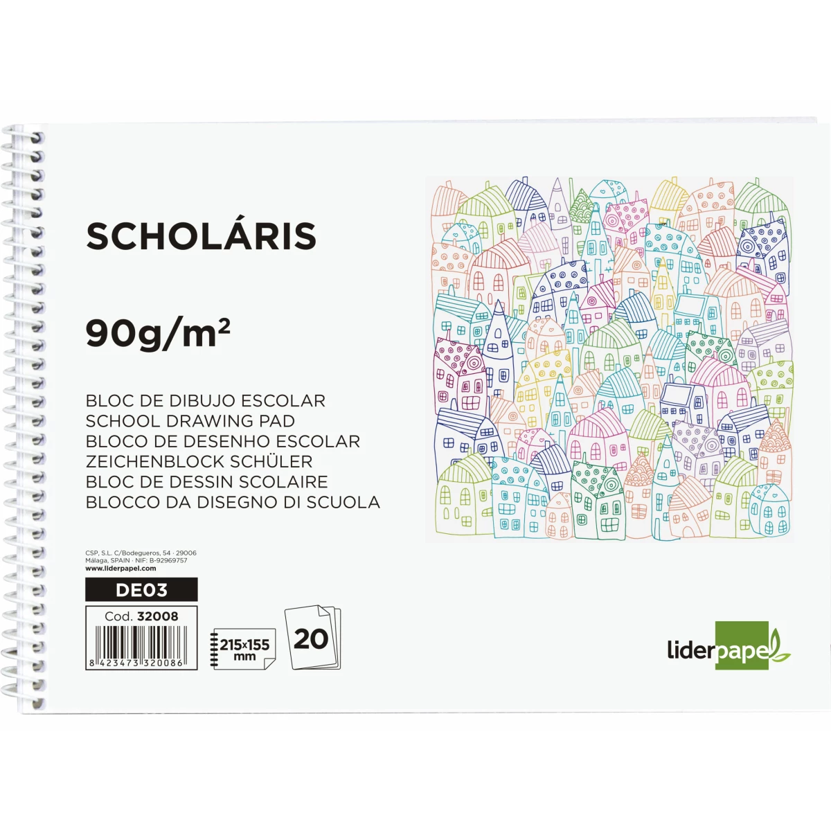 Galery – Bloco desenho liderpapel 20fls. 90grs tamanho 155×215 mm0