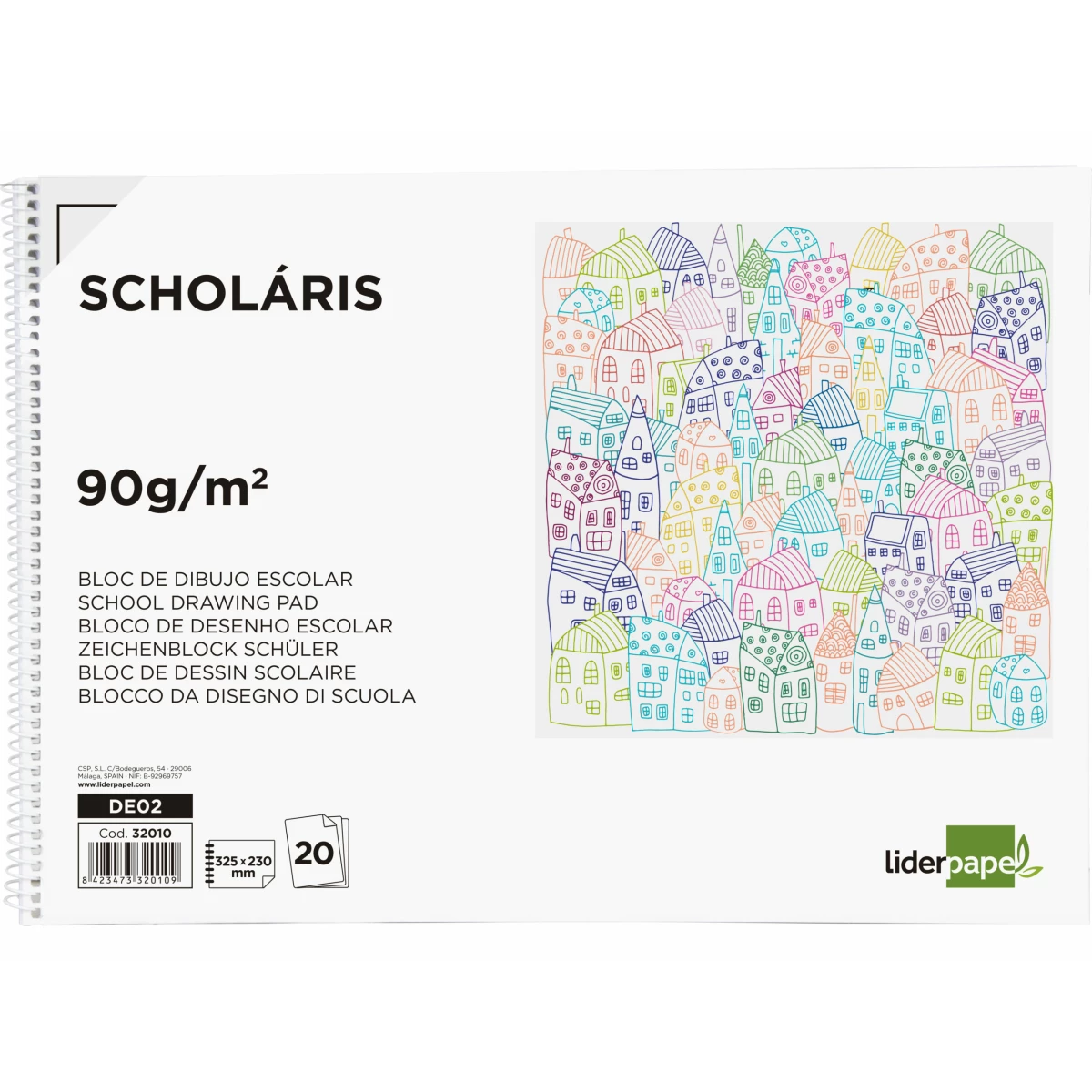 Galery – Bloco de desenho liderpapel monet folio espiral 20 folhas 90 gr0