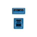 Galery – Nanocable 10.01.0802-BL cabo USB 2 m USB 3.2 Gen 1 (3.1 Gen 1) USB A USB B Azul0