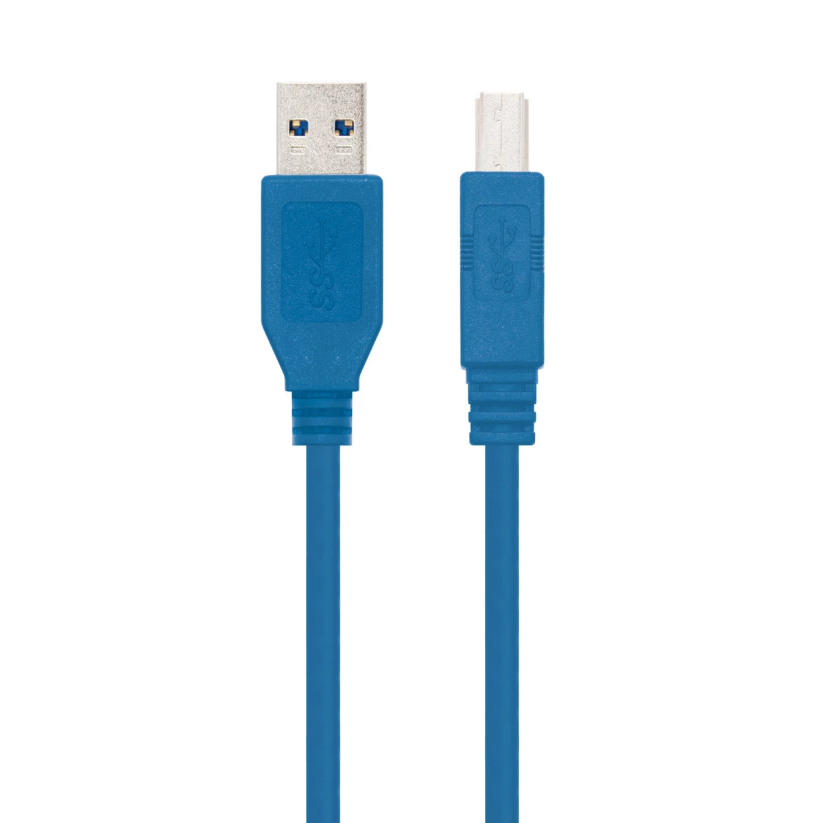 Galery – Nanocable 10.01.0802-BL cabo USB 2 m USB 3.2 Gen 1 (3.1 Gen 1) USB A USB B Azul0