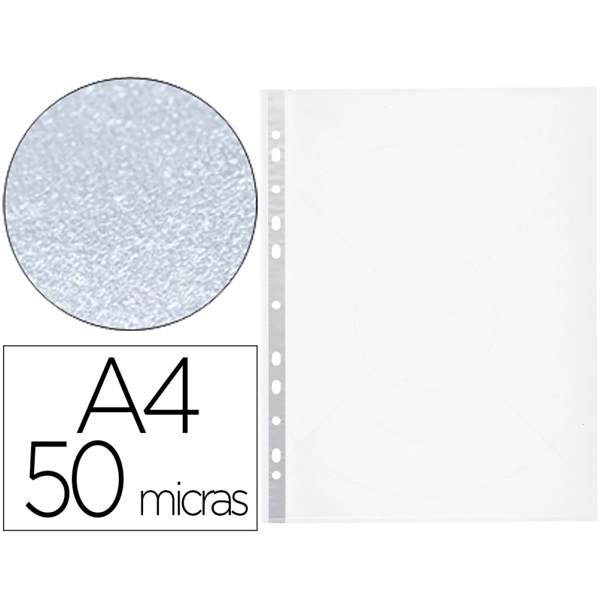 Thumbnail-Bolsa catalogo/mica q-connect din a4 50 microns bolsa de 10 unidades