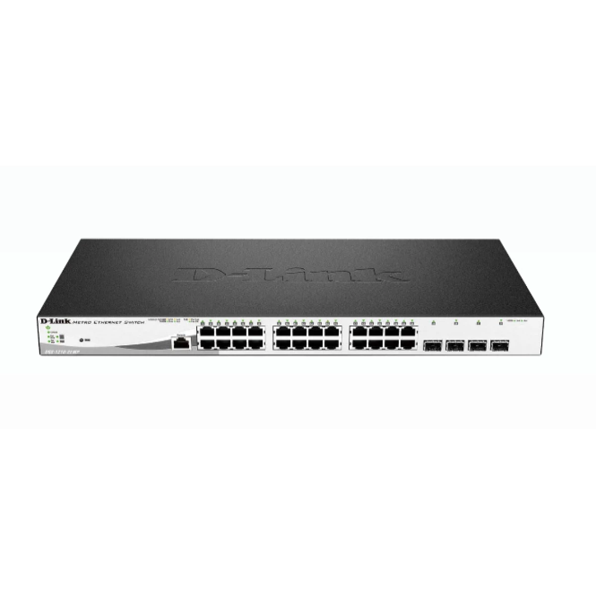 Thumbnail-D-Link DGS-1210-28MP/E switch de rede Gerido L2 Gigabit Ethernet (10/100/1000) Power over Ethernet (PoE) 1U Preto, Cinzento