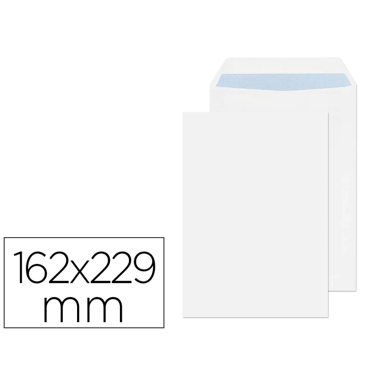 Thumbnail-Envelope liderpapel bolsa c5 branco 162×229 mm tira de silicone pack de 250 unidades