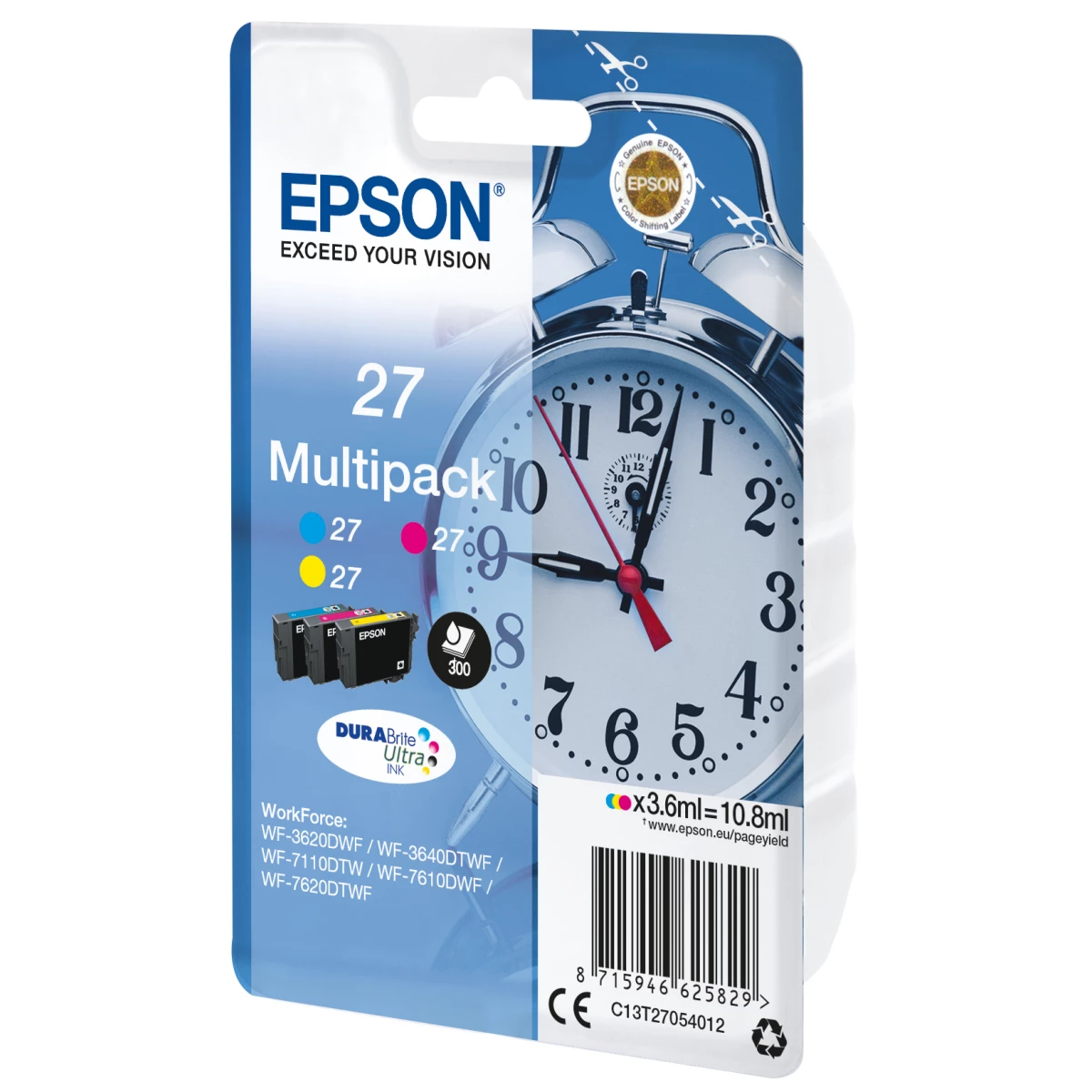 Galery – Epson Alarm clock C13T27054012 tinteiro 1 unidade(s) Original Rendimento padrão Ciano, Magenta, Amarelo0