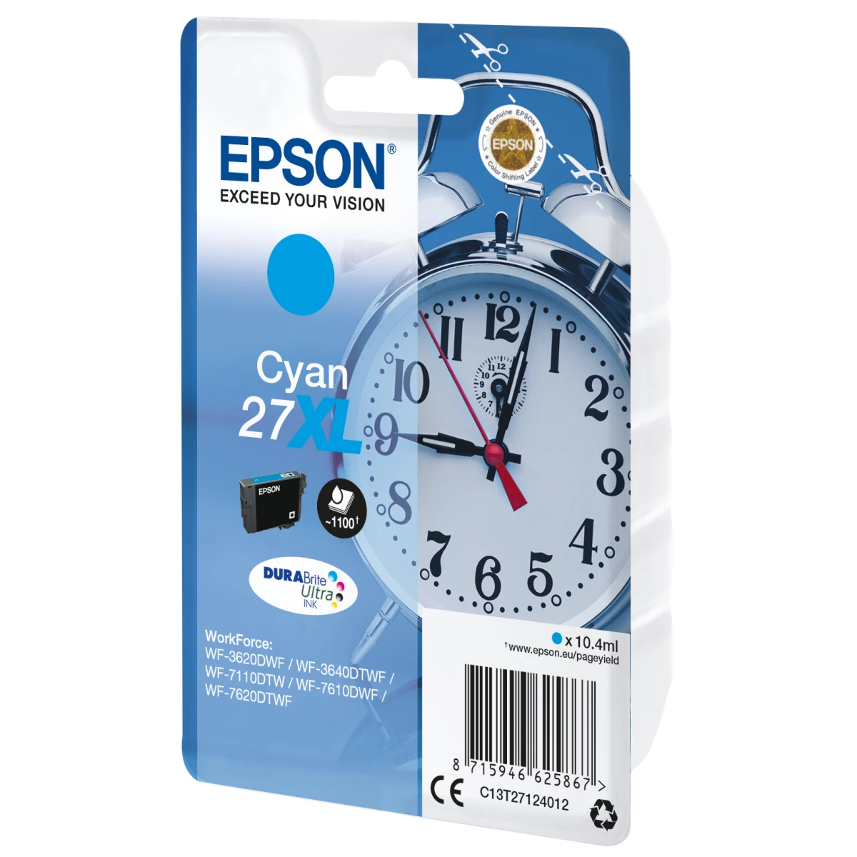 Galery – Epson Alarm clock C13T27124012 tinteiro 1 unidade(s) Original Rendimento alto (XL) Ciano0