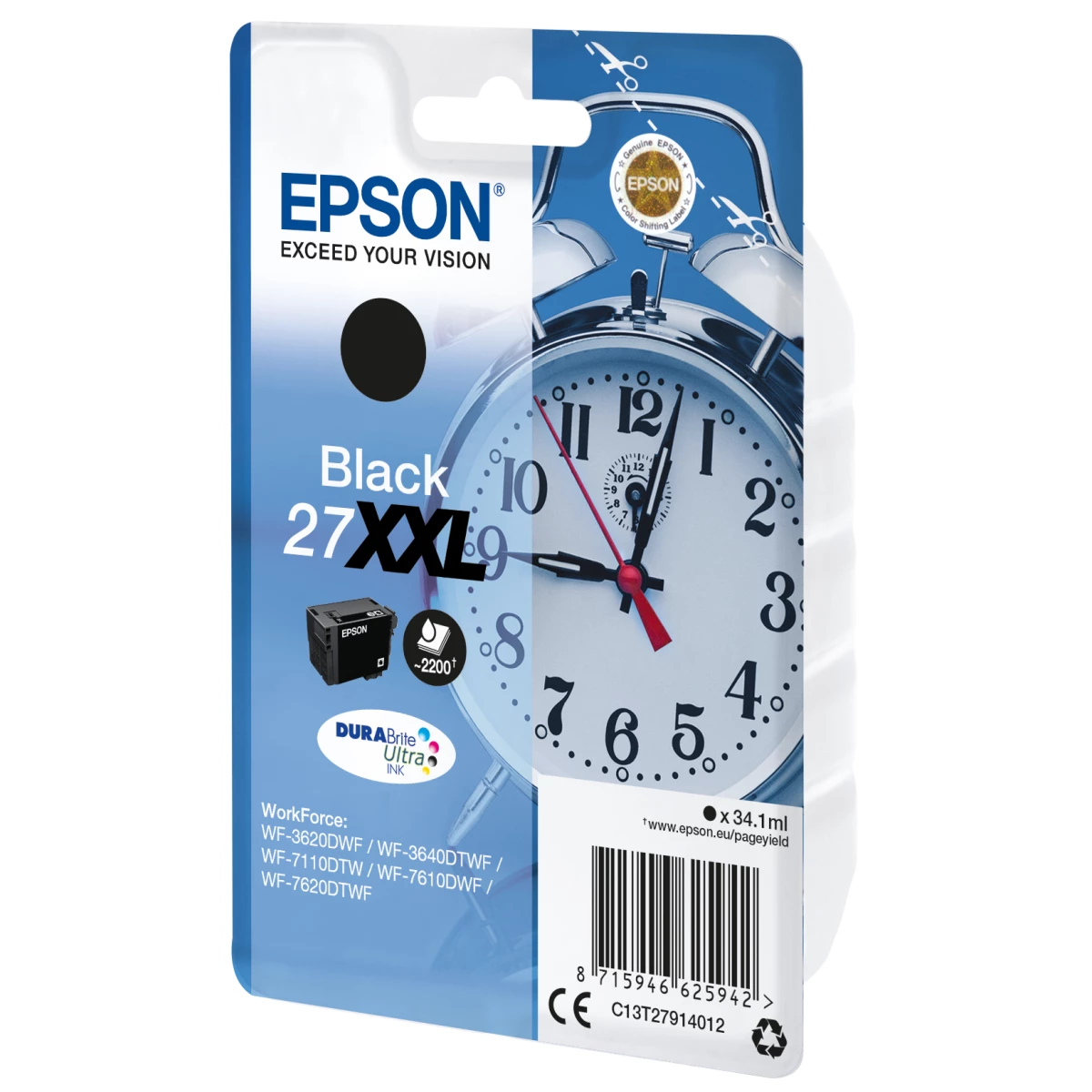 Galery – Epson Alarm clock C13T27914012 tinteiro 1 unidade(s) Original Rendimento Extremamente (Super) Alto Preto0