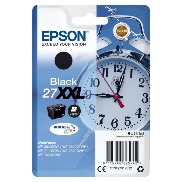 Thumbnail-Epson Alarm clock C13T27914012 tinteiro 1 unidade(s) Original Rendimento Extremamente (Super) Alto Preto