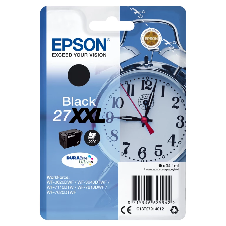 Thumbnail-Epson Alarm clock C13T27914012 tinteiro 1 unidade(s) Original Rendimento Extremamente (Super) Alto Preto